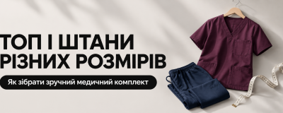 Медичний топ і штани різних розмірів: як зібрати зручний комплект
