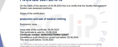 In White отримав сертифікат ISO