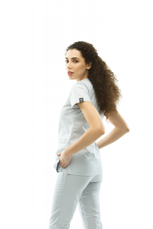 Медицинский топ 18 Светло cерый Медицинский топ 18 Светло cерый - фото 3