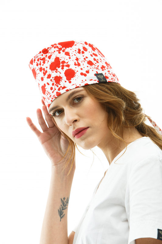 Медицинский колпак 4000 Принт 05 Кровь Медицинский колпак 4000 Принт 05 Кровь - фото 2