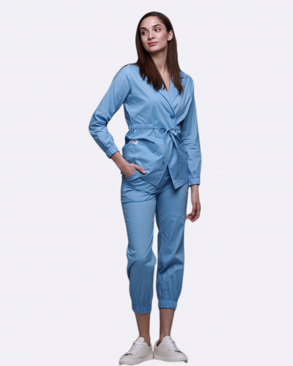 Медичний костюм 41092 Блакитний - фото 3