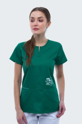 Медицинский топ 18 Зеленый - фото