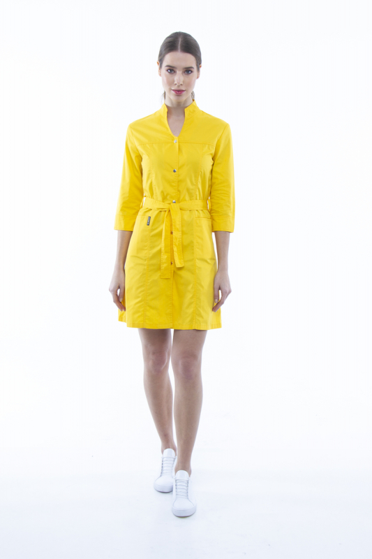 Медицинский халат 102 Желтый Медицинский халат 102 Желтый - фото 2