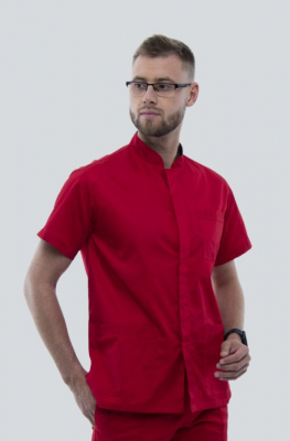 Медицинский топ 201 Красный Медицинский топ 201 Красный - фото