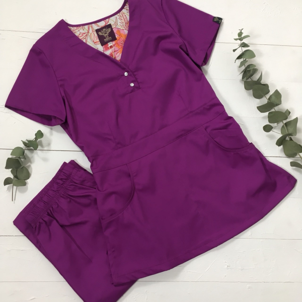Медичний костюм 1181 Фіолетовий - фото 2