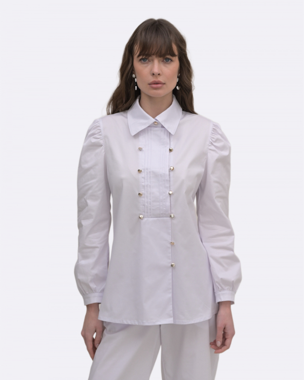 Медична блуза  422 Білий - фото
