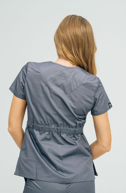 Медицинский топ 11 Мокрый асфальт (Светлый) - фото 2