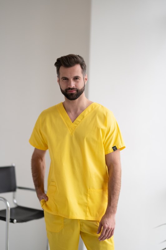 Медичний костюм 0181 Жовтий - фото 4
