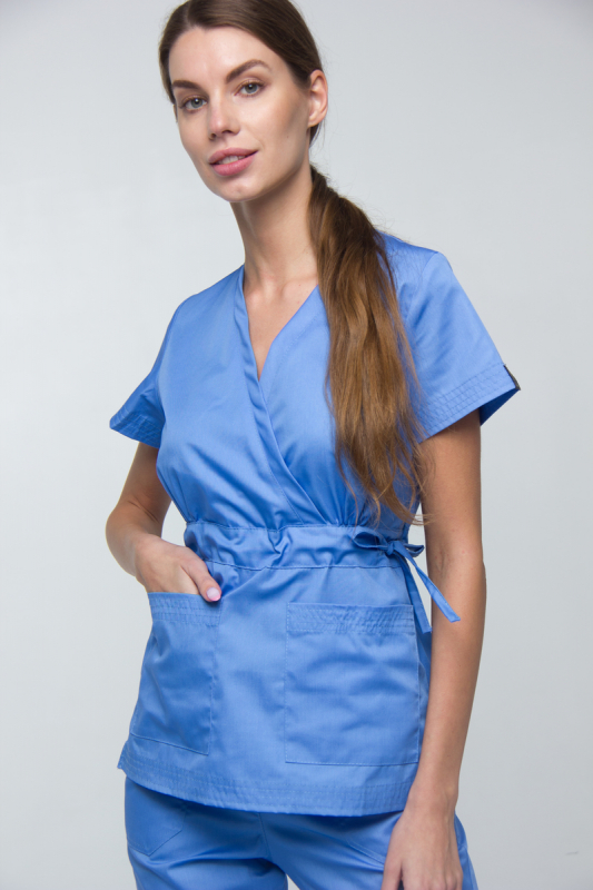 Медицинский топ 19 Голубой Медицинский топ 19 Голубой - фото 4