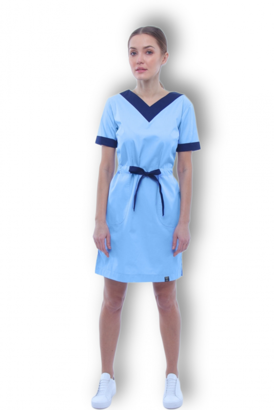 Медична сукня 130 Небесний - фото