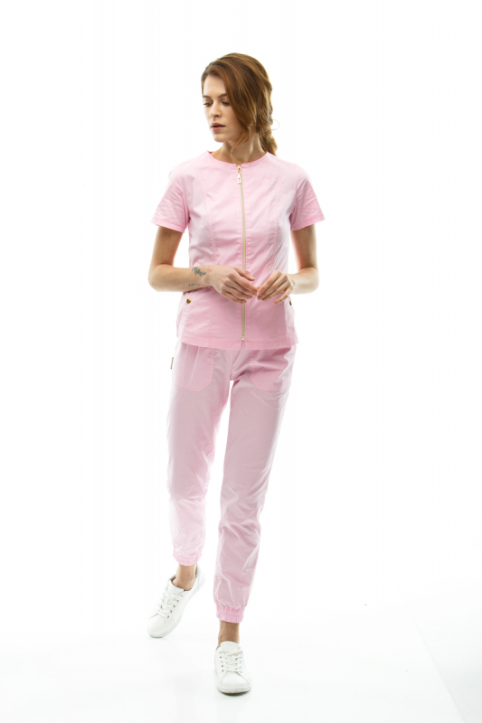 Медичний костюм 40489 Ніжно-рожевий - фото 3
