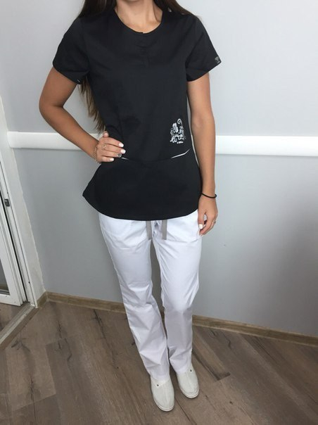 Медичний топ 18 Чорний Медичний топ 18 Чорний - фото 3