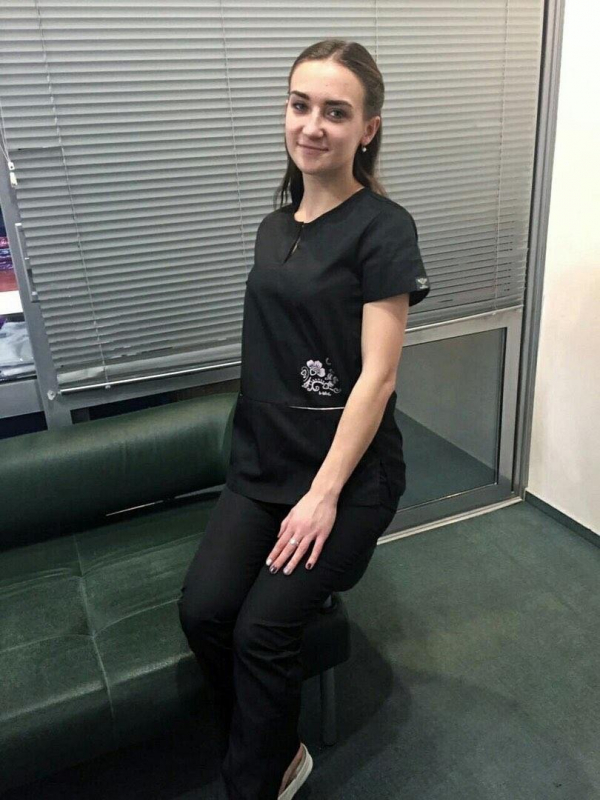 Медичний топ 18 Чорний Медичний топ 18 Чорний - фото 2