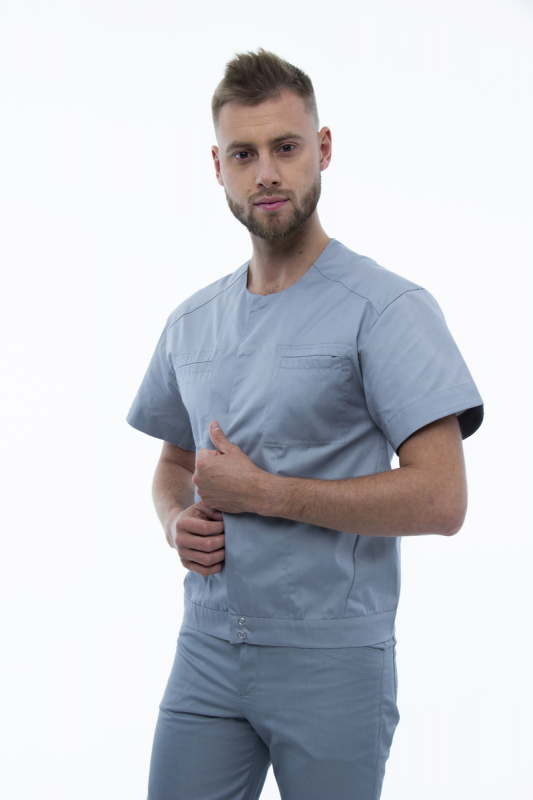 Медичний костюм 20586 Сірий - фото 3