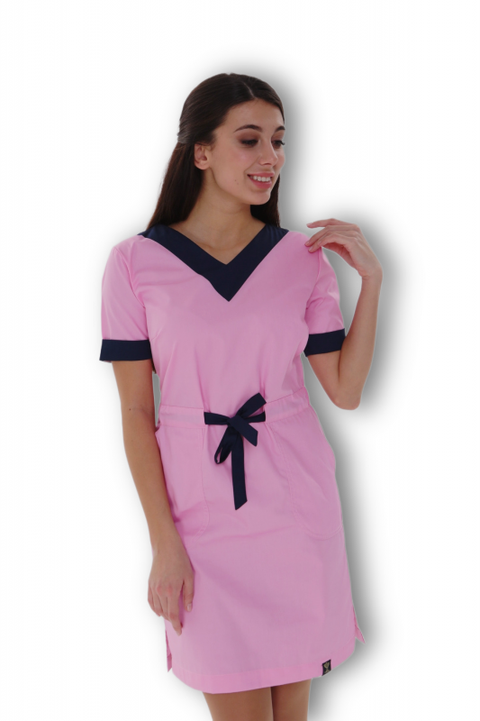 Медична сукня 130 Світло-рожевий - фото