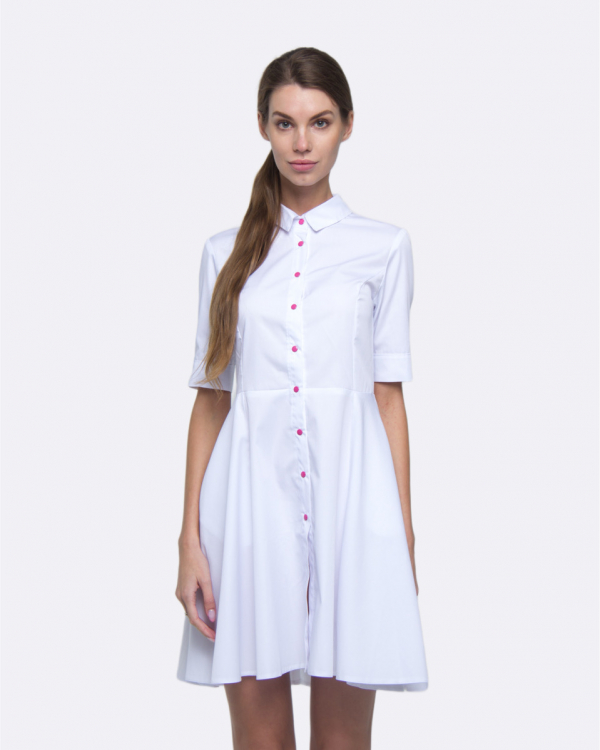 Медична сукня 119 Білий - фото