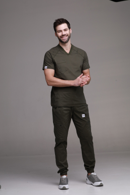 Медицинские брюки 99 Оливковый - фото