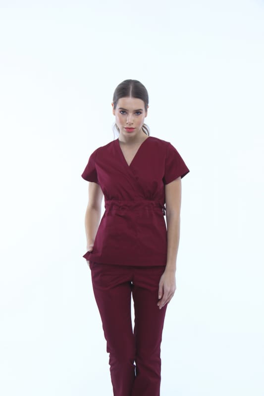 Медичний топ 19 Бордовий - фото 2