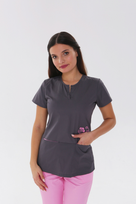 Медицинский топ 18 Мокрый асфальт Медицинский топ 18 Мокрый асфальт - фото 3