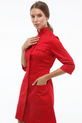 Медичний халат 105 Червоний Медичний халат 105 Червоний - фото