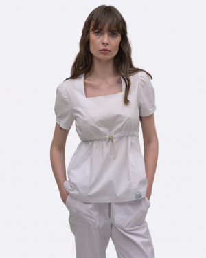 Медицинский топ 413 Белый - фото