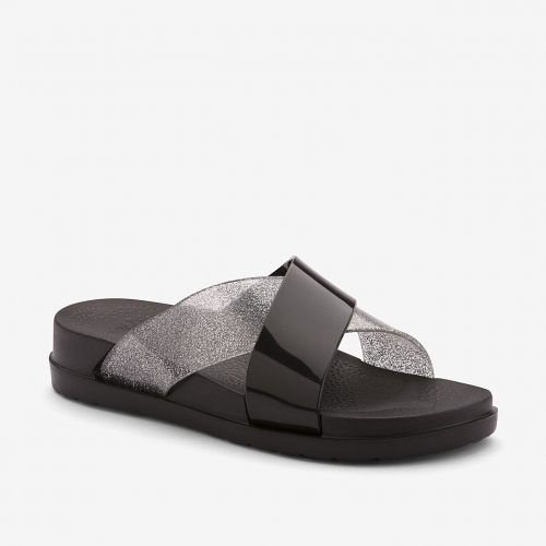 Медичне взуття COQUI 1342 Чорний/срібний гліттер (Black/Silver) - фото
