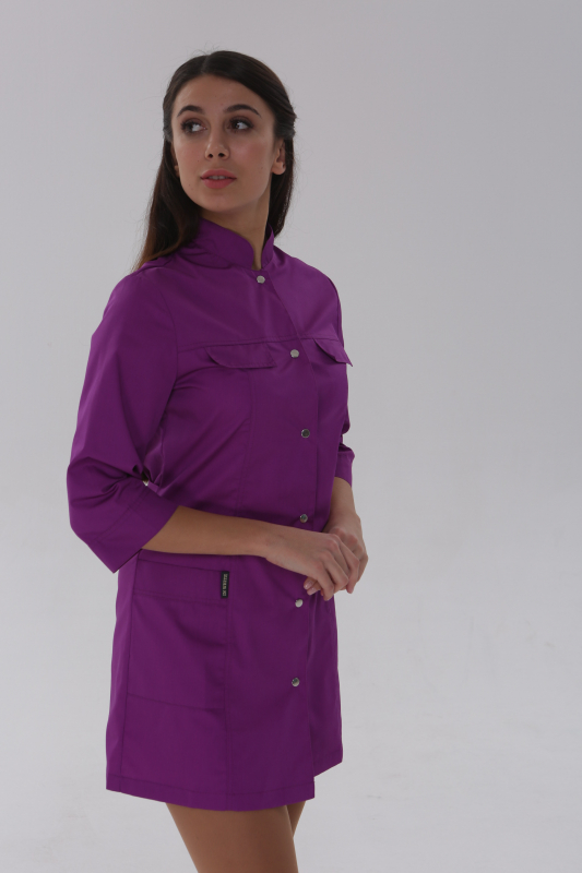 Медичний халат 103 Фіолетовий - фото 3