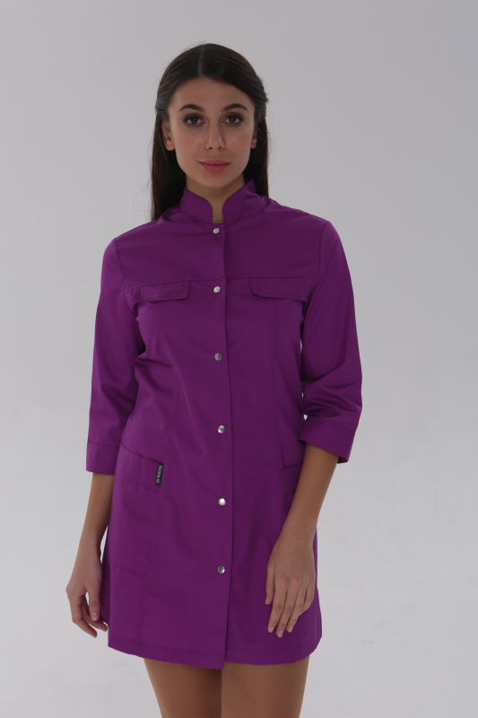 Медичний халат 103 Фіолетовий - фото 4
