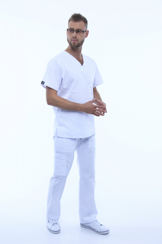 Медичний костюм 0284 Білий - фото