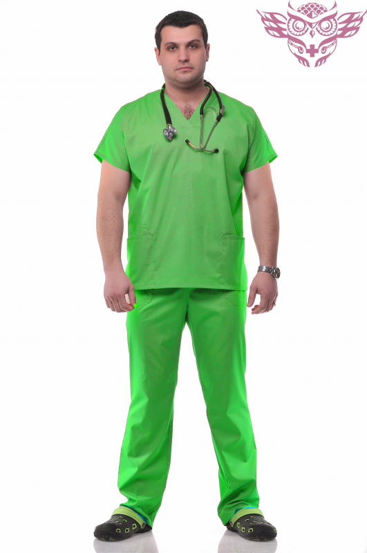 Медичний топ 01 Яскраво-салатовий - фото 2