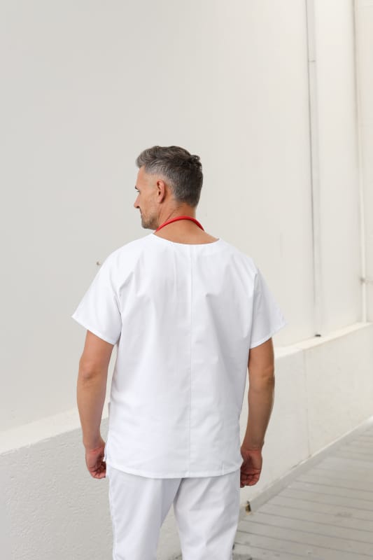 Медицинский топ 001 Белый Медицинский топ 001 Белый - фото 4