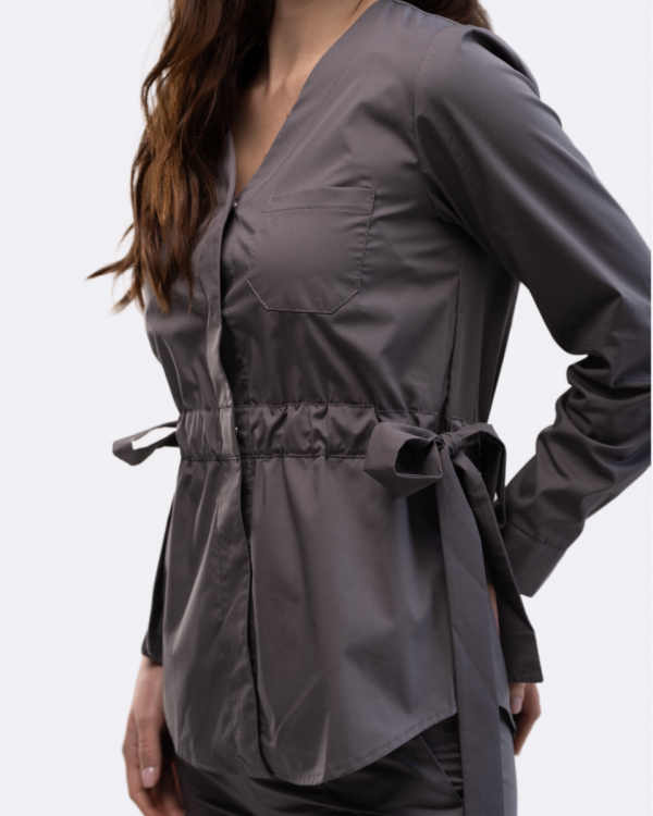 Медичний костюм 40688 Темно-сірий - фото 2