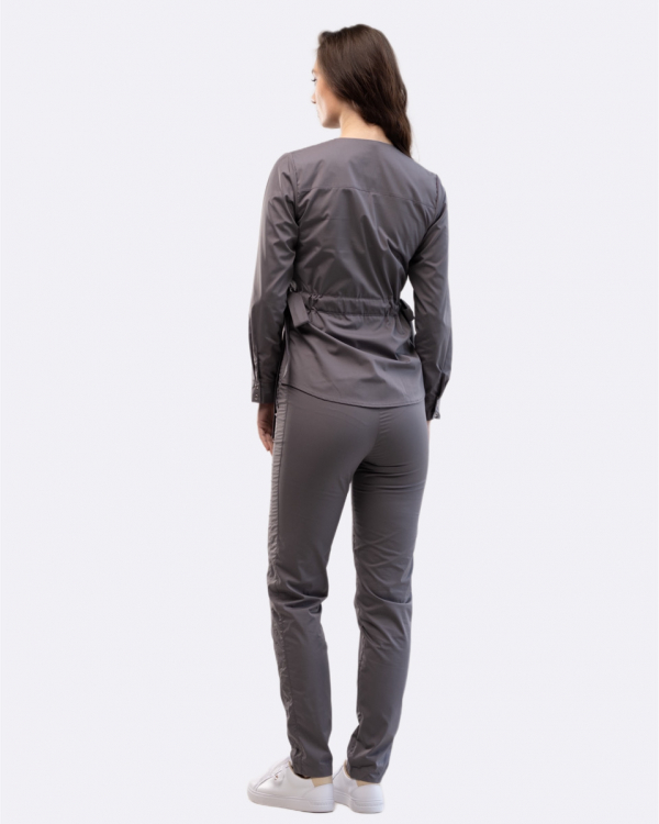 Медичний костюм 40688 Темно-сірий - фото 3