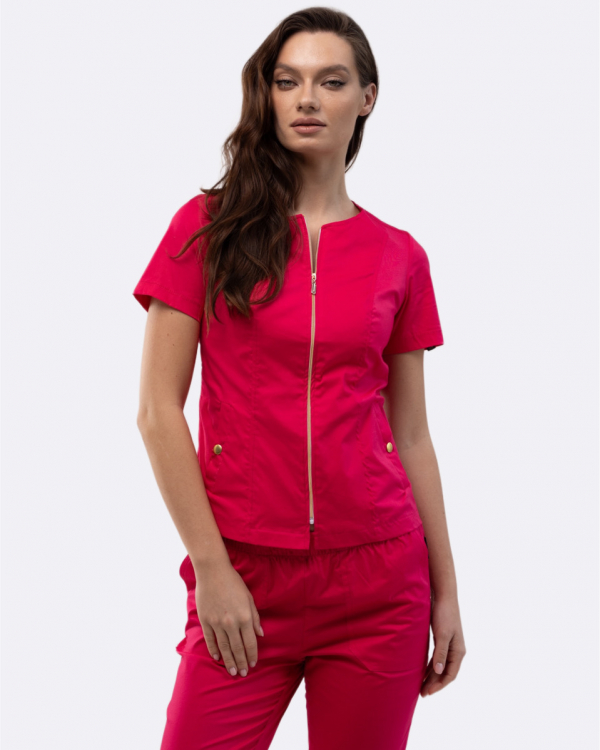 Медичний костюм 40489 Малиновий Медичний костюм 40489 Малиновий - фото 4