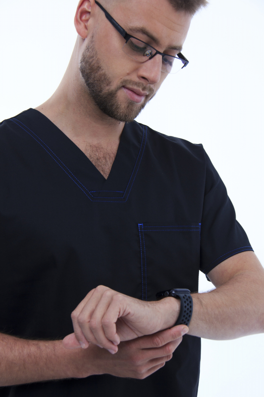 Медичний костюм 0284 Чорний Медичний костюм 0284 Чорний - фото 3