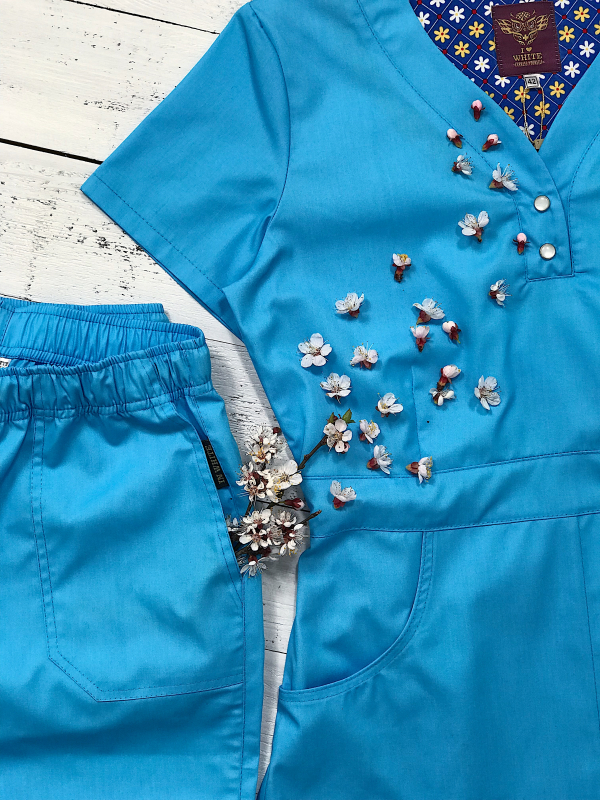 Медичний топ 11 Блакитний - фото 3