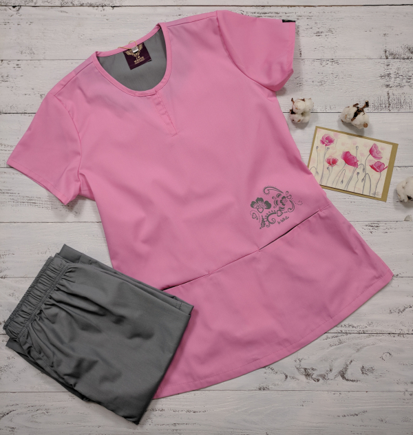 Медицинский топ 18 Св. Розовый - фото 4