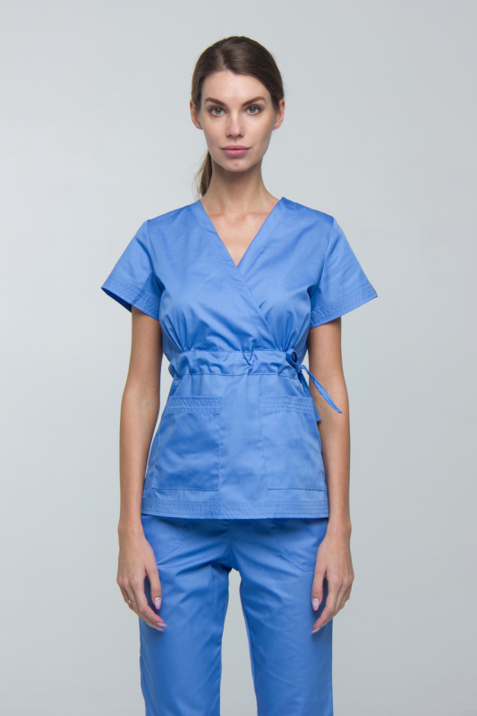 Медицинский топ 19 Голубой Медицинский топ 19 Голубой - фото 2