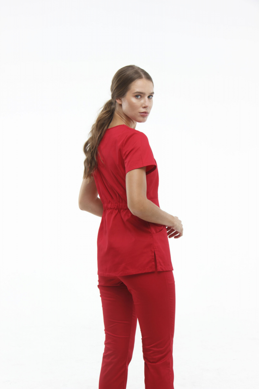 Медичний костюм 1181 Червоний - фото 3