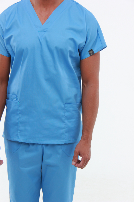 Медицинский костюм 0181 Голубой - фото 4