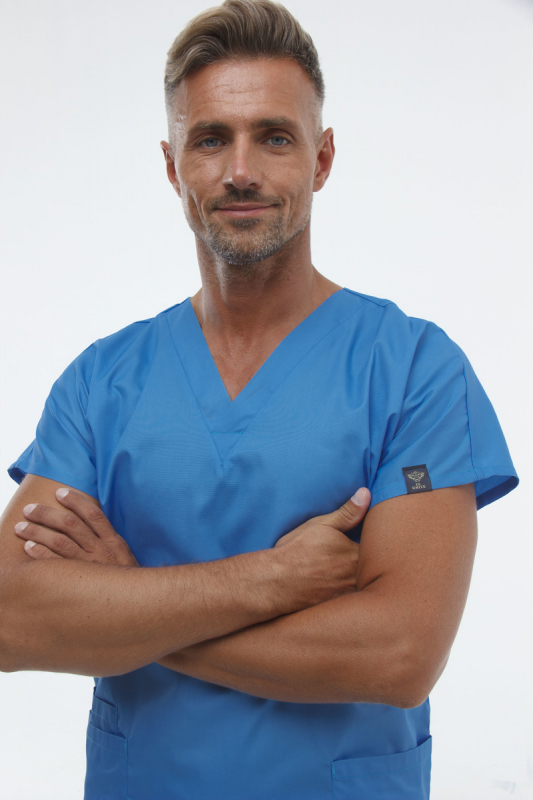 Медицинский костюм 0181 Голубой - фото 2