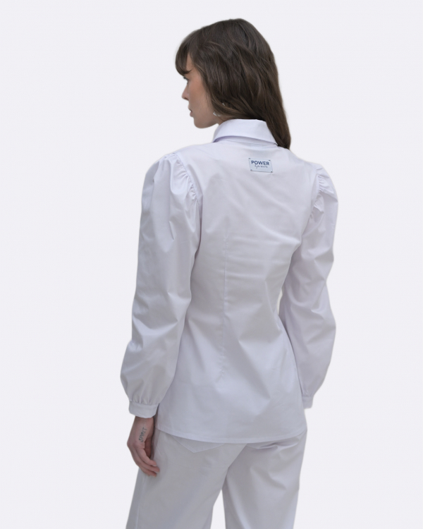 Медична блуза  422 Білий - фото 3