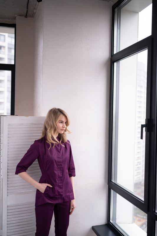 Медицинский топ 135 Баклажан Медицинский топ 135 Баклажан - фото 2