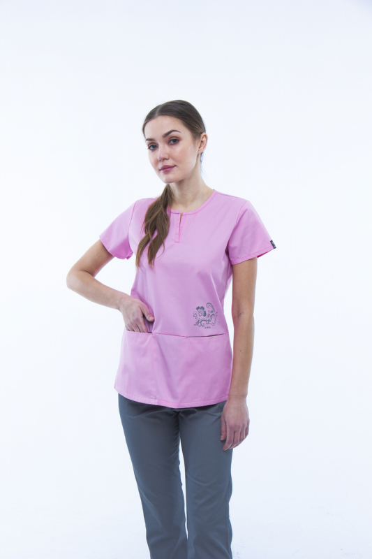 Медицинский топ 18 Св. Розовый - фото 2