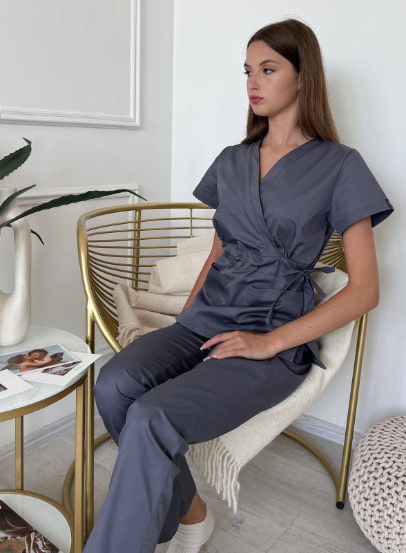 Медицинский костюм 1981 Мокрый асфальт (Светлый) Медицинский костюм 1981 Мокрый асфальт (Светлый) - фото 3