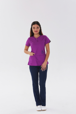 Медичний костюм 1881 Фіолетовий/Наві - фото