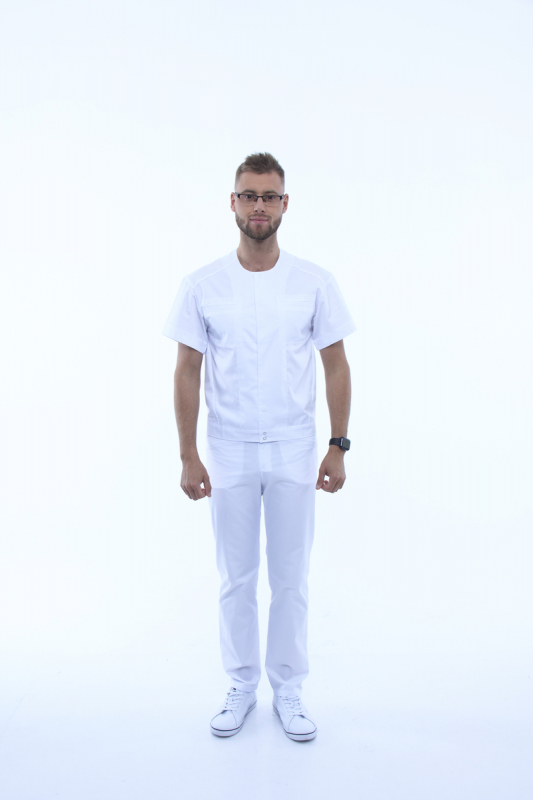 Медичний костюм 20586 Білий - фото 2