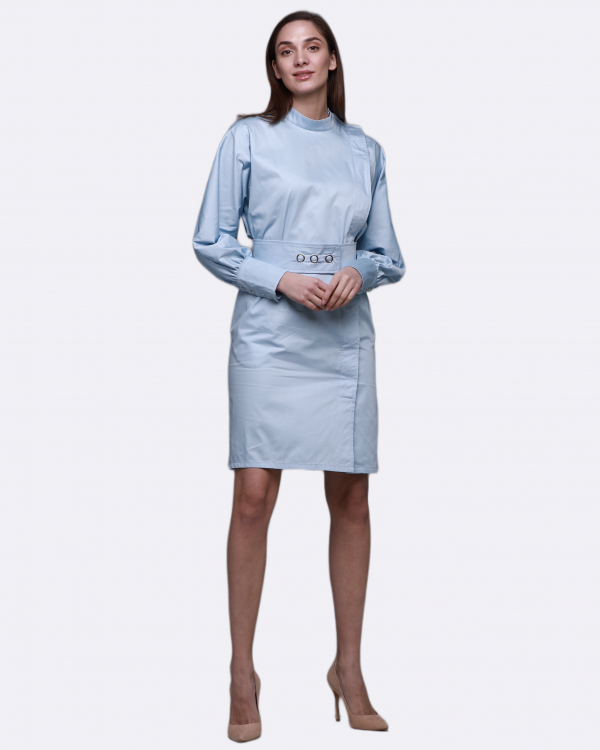 Медична сукня 115 Блакитна сталь - фото 3