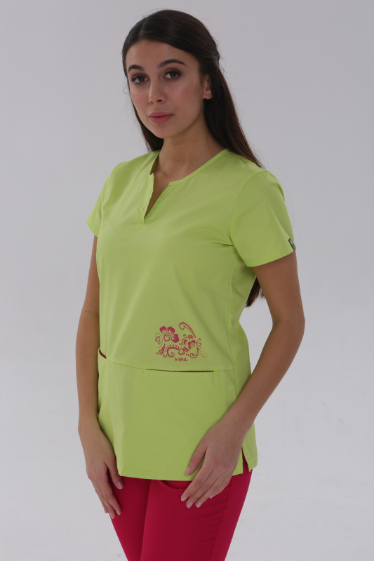 Медичний топ 18 Лаймовий - фото 2