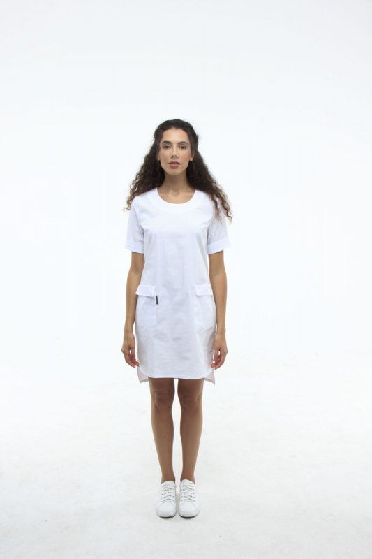 Медична сукня 402 Білий - фото 2